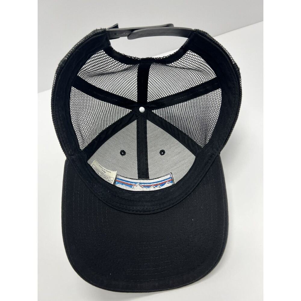 Patagonia Unisex Ball Cap P-6 Logo Trucker Snap Back Hat Mesh Black - Picture 9 of 10